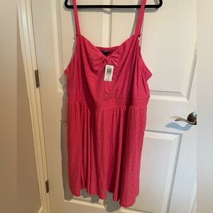 NWT. Torrid 5X Bright Pink Eyelet Dress